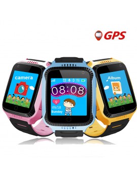 Kids Smart Watch With Camera Flashlight 1.44 inch Touch Screen SOS Call GPS Tracker Watch For Android IOS iPhone Anti-lost