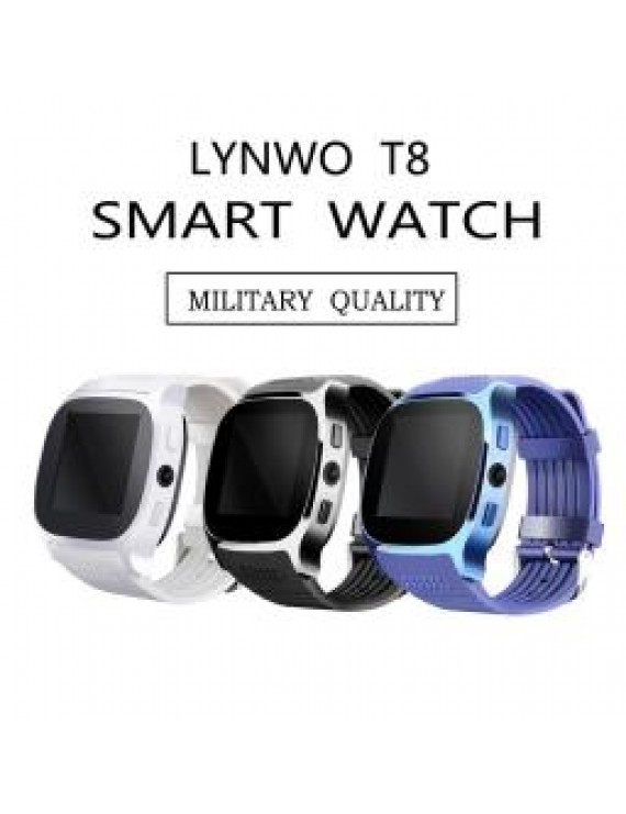 Original LYNWO T8 Waterproof Clock Bluetooth Facebook Twitter Call Record Music Android Smart Watch