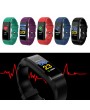 Bluetooth Smart Bracelet Wristband Sport Watch Heart Rate Blood Pressure Monitor for Samsung iPhone