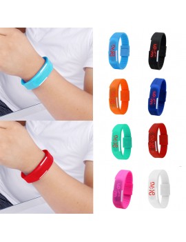 New Fashion Sport LED Silicone Rubber Touch Screen Digital Waterproof Wristwatch