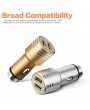 Car Dual USB 2 Ports Adapter Charger Car Escape Emergency Circular Metal Safety Hammer