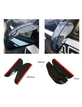1 Pair PVC Car Rear View Mirror Sticker Rain Eyebrow Weatherstrip