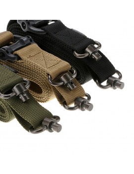 Outdoor Camping Tactical Belt Multifunction Two-point Rope Adjustable Strap Safety Climbing Sling