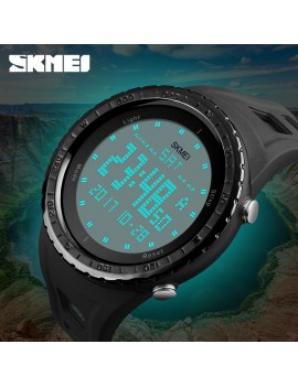 Mens LED Date Outdoor Watch Sport Quartz Analog Digital Waterproof Military Stainless Steel Wristwatches