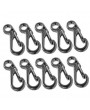 10 X EDC Mini Stainless Steel Key Buckle Snap Spring Clip Hook Carabiner