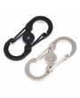 Mini Outdoor Stainless Steel Spring Snap Clip Climbing Buckle Carabiner Refined