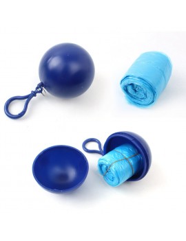 Portable Rainwear Raincoat Disposable Camping Fishing Tourism Emergency Rain Poncho in a Ball Keychain