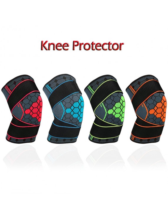 Breathable Warmth Kneepad with Bind Pressurized Winter Sports Safety Training Elastic Knee Support Protect for Badminton Basketball Fitness