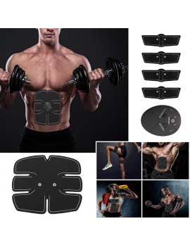 9Pcs Abdomen+Arm Muscle Stimulator Body Shape Trainer Magic Device EMS Smart Chip