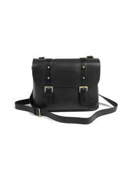 Vintage Leather Shoulder Bag for DSLR SLR Camera - Black