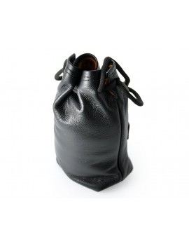 Small Genuine Leather Drawstring Sack Bag for Mirrorless Camera