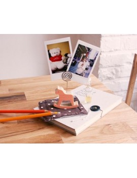 Wooden Memo Clips Place Card Fuji Instax Films Photo Holder - Elephant