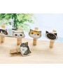 10 Pieces Cartoon Cat Photo Clip with String
