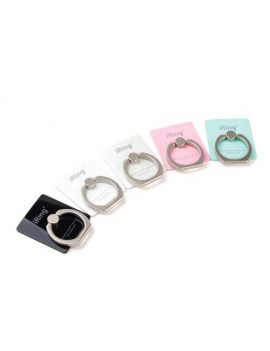 iRing Universal Bunker Ring Grip Holder Cell Phone Stand - Silver